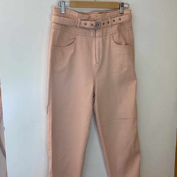 GAP High Waist Belted Blush Utility Khaki Pants - Picture 13 of 14